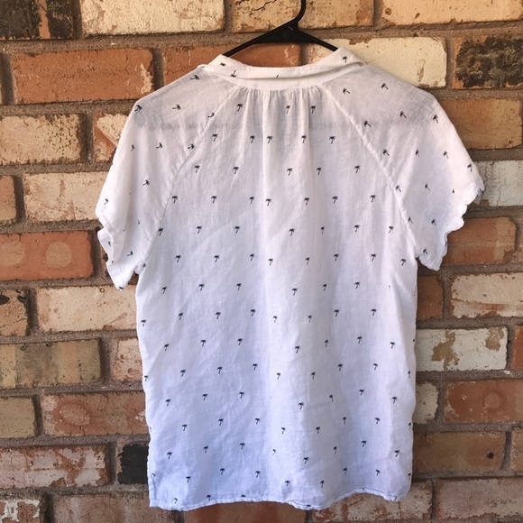 Rails linen Palm Tree print button down top - Picture 6 of 9